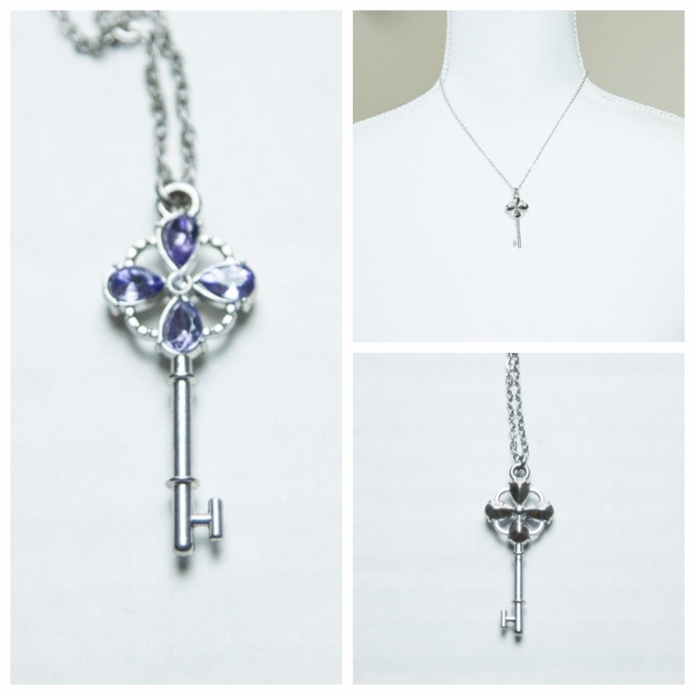 Gorgeous Amethyst key Pendant Necklace