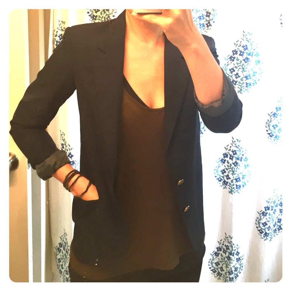 TFW navy blue single breast blazer