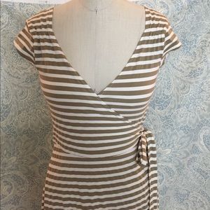 Banana Republic Stripe Wrap Dress