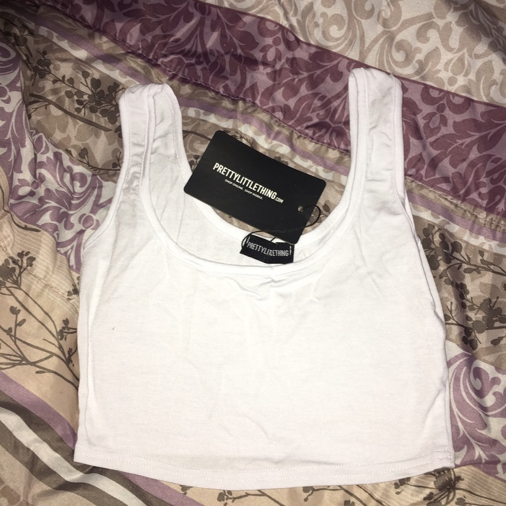 Basic White Scoop back Crop Top
