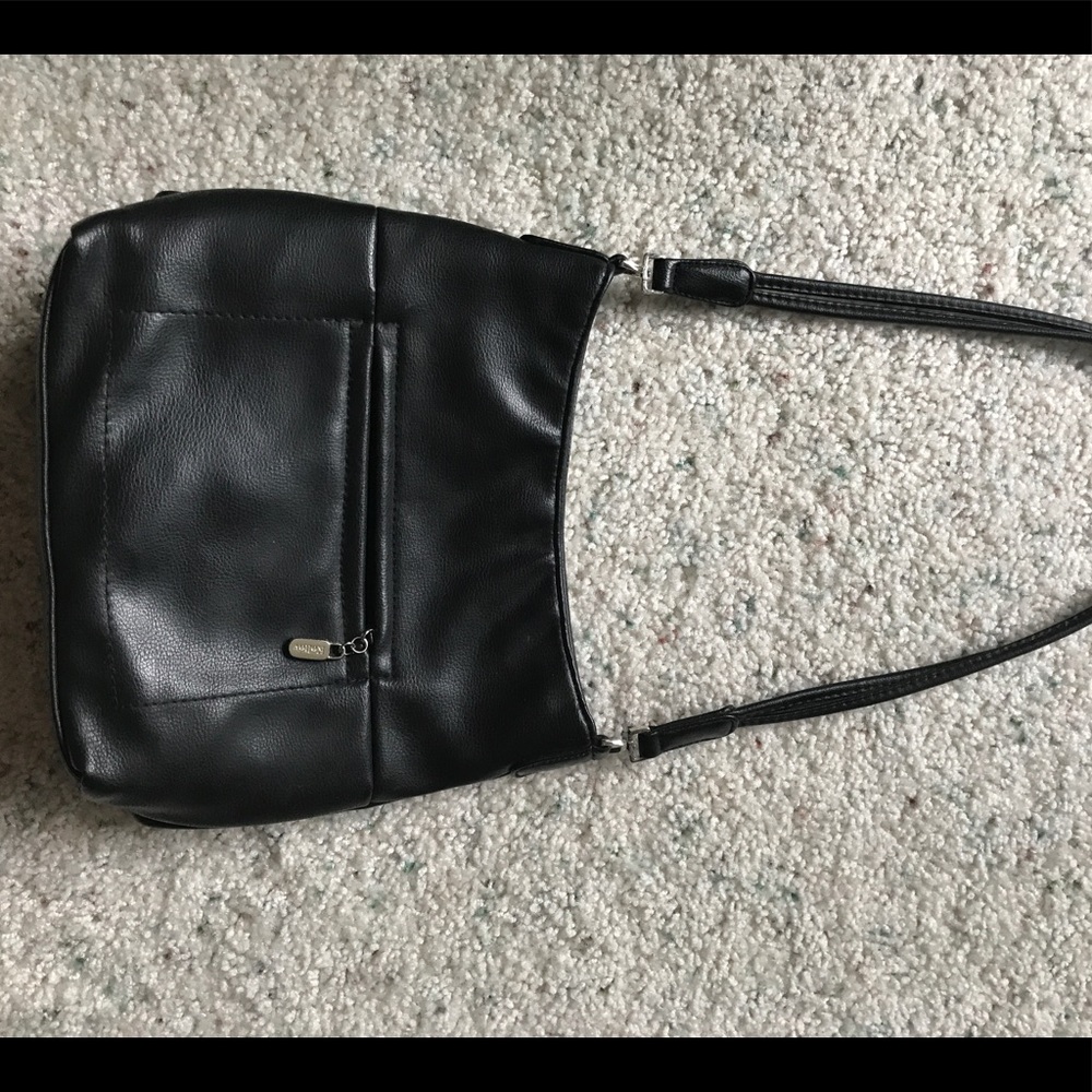 Super soft black leather purse