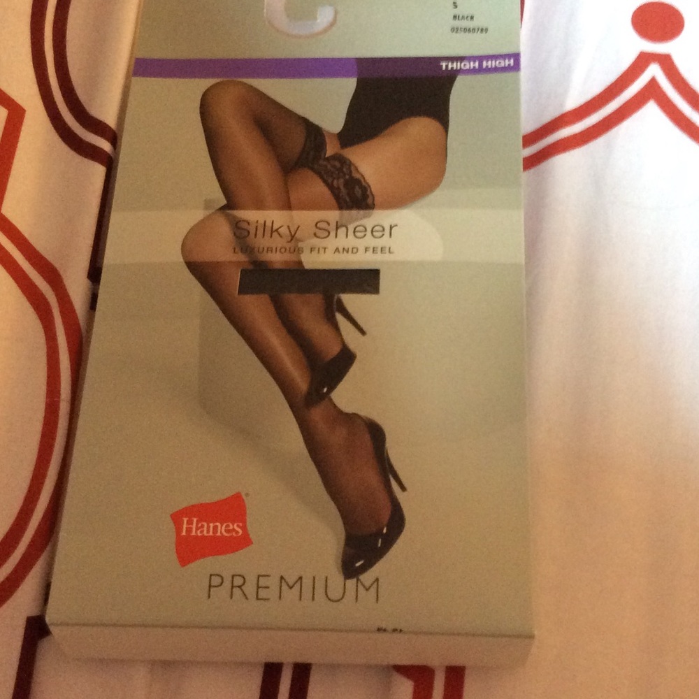 Sheer Lacey thigh high tights