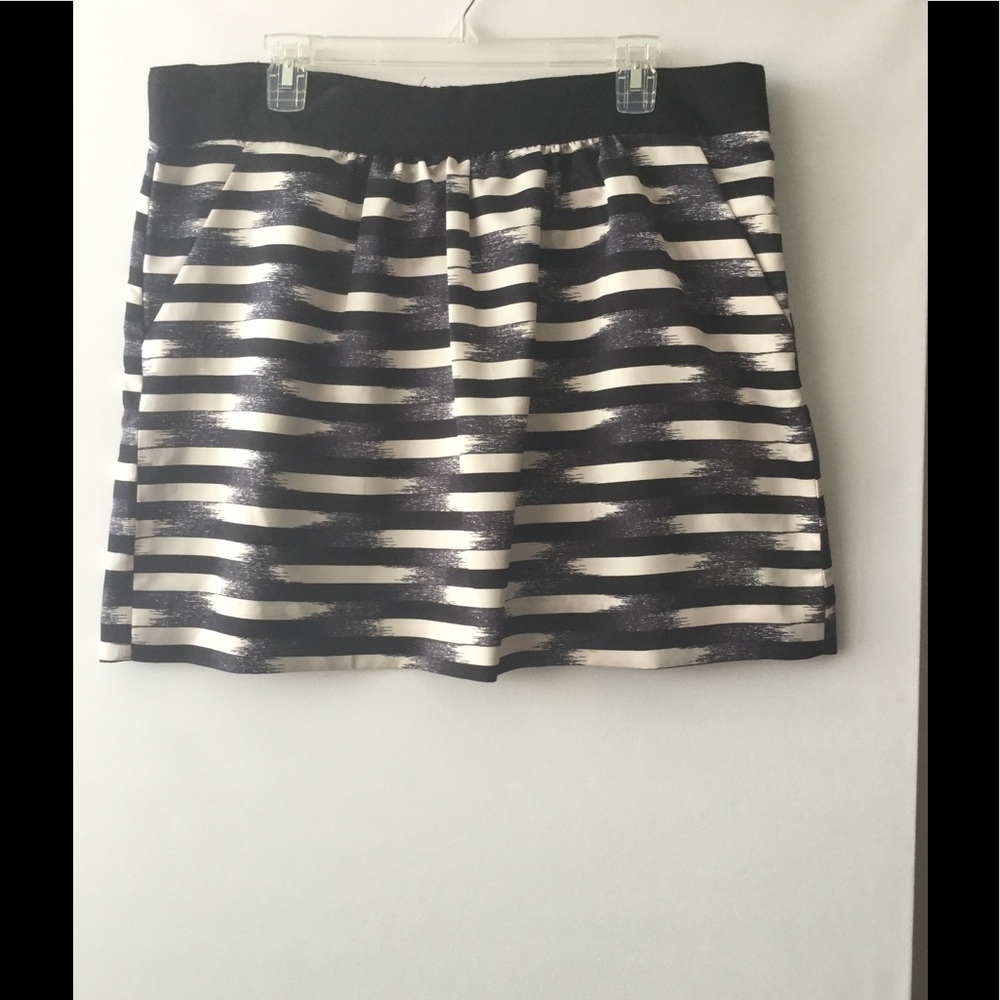 Black, gray, ivory skirt
