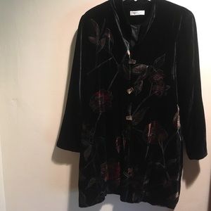 Velvet mandarin jacket