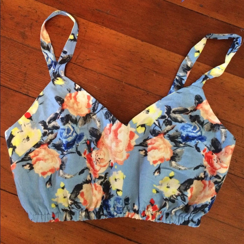 Forever 21 floral crop top