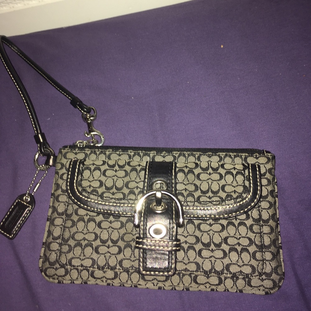 Coach Black Wristlet