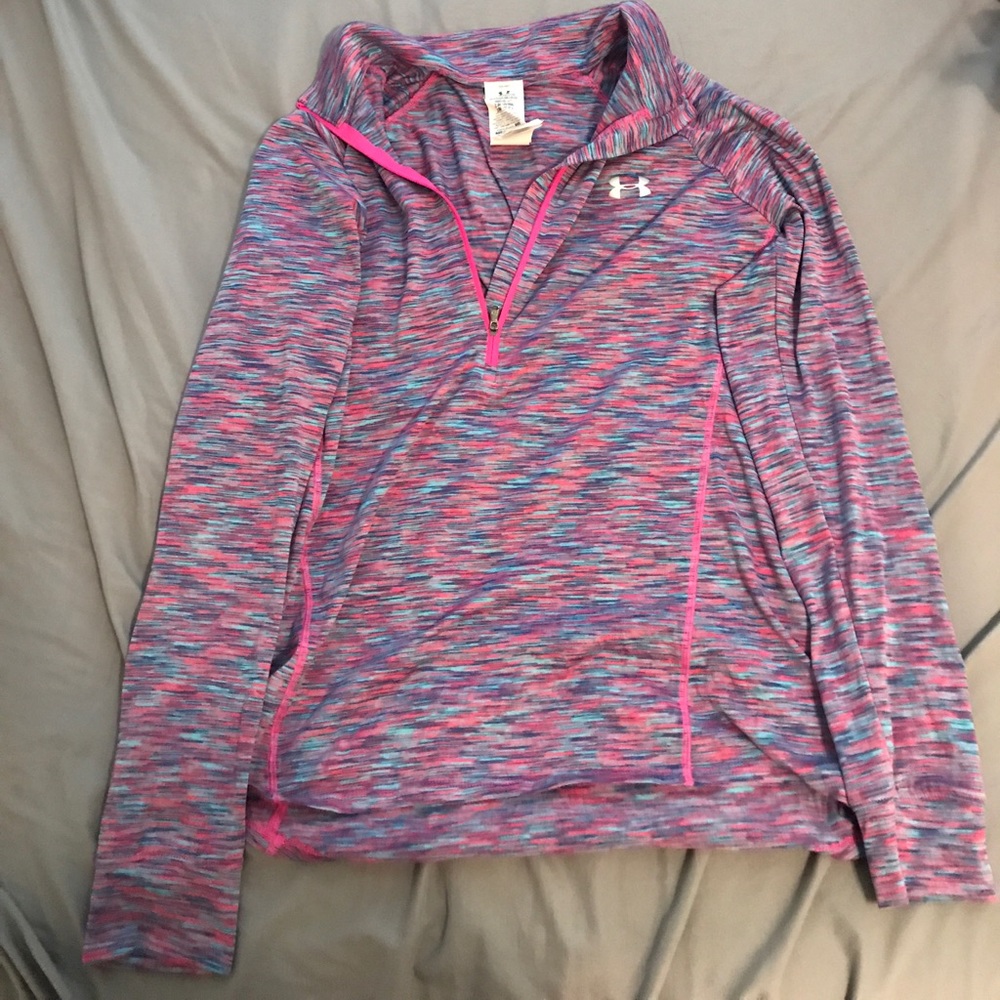 Under armor half zipper fitted jacket.