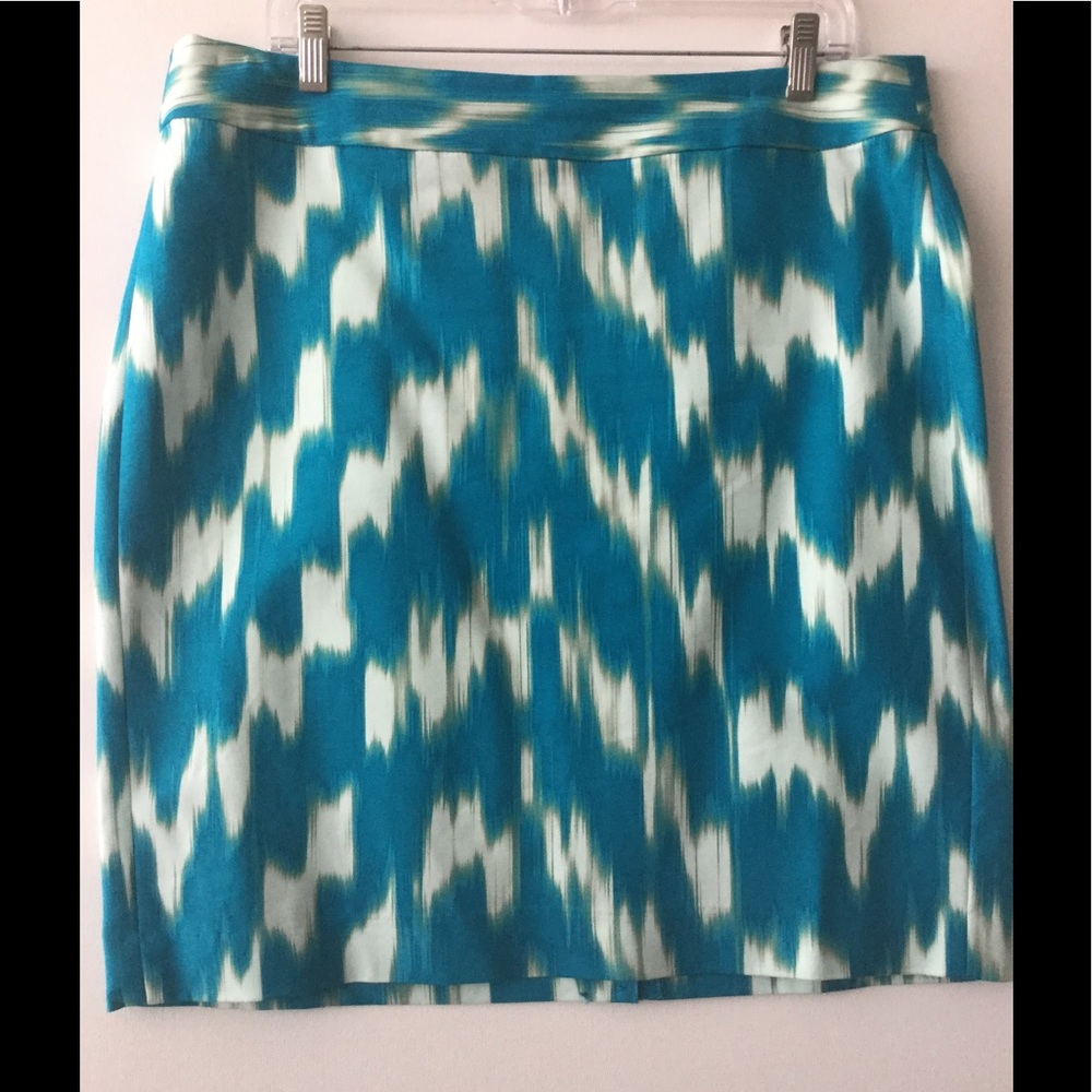 Aqua and ivory skirt