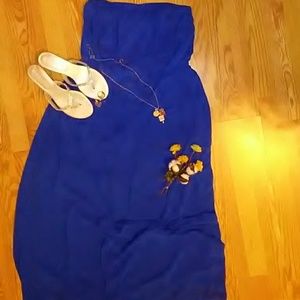 🌞$7 Sale!!!🌞Forever 21 Plus Strapless Blue Dress