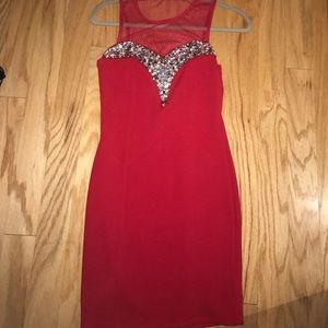 Red party dress