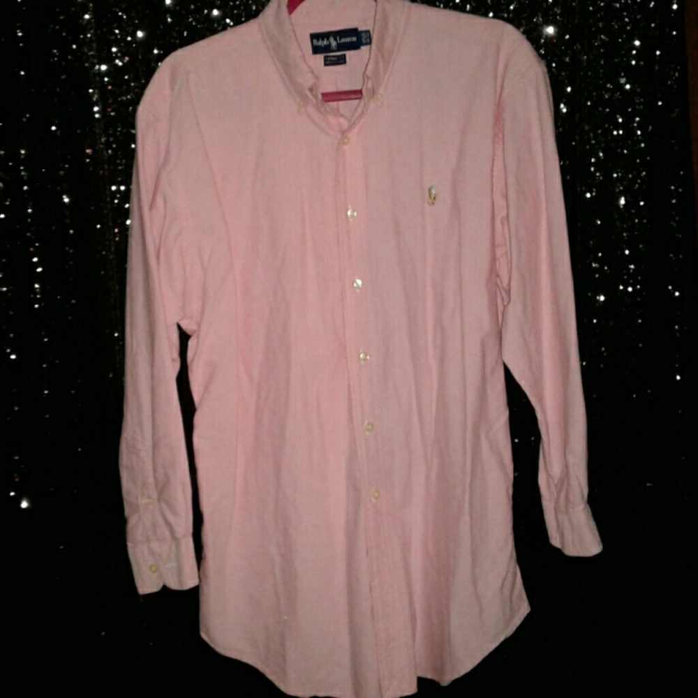 A man's Ralph Lauren dress shirt.