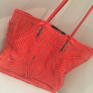 MCQ By Alexander McQueen Laser Cut Leather Tote
