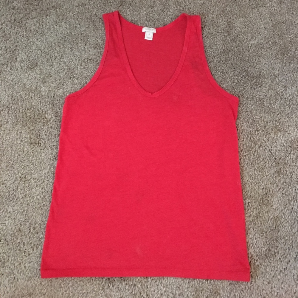 J crew red tank top