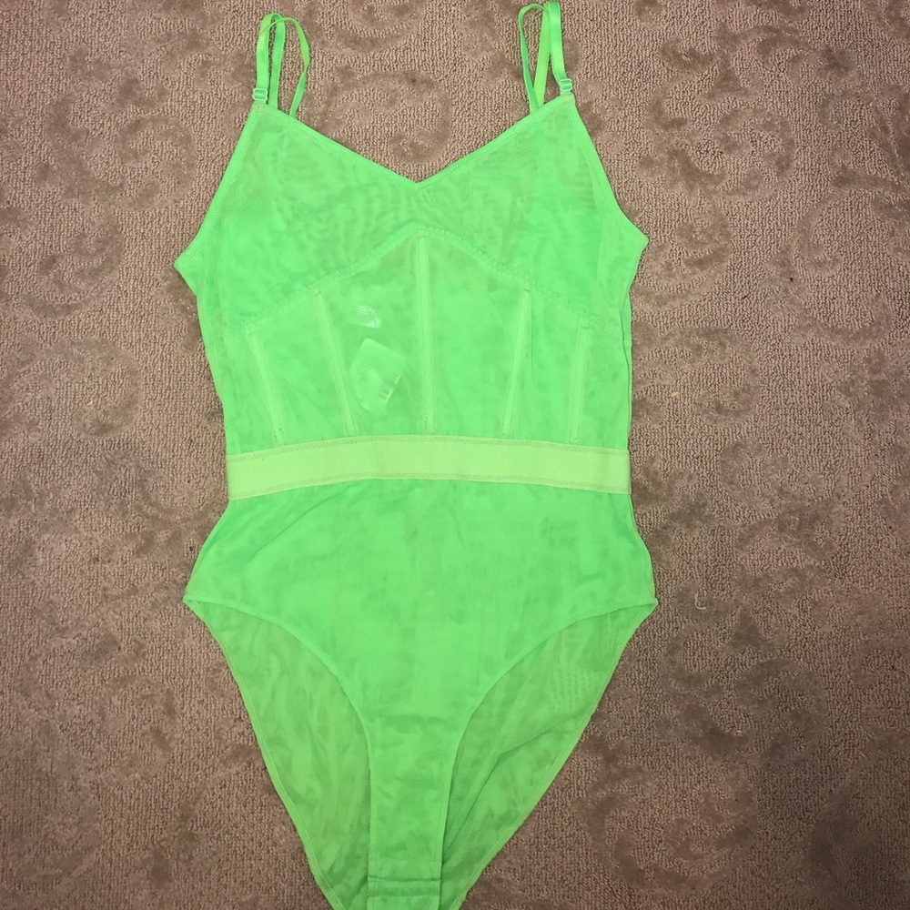 Green Bodysuit by Isaac Mizrahi// NEW WITH TAGS