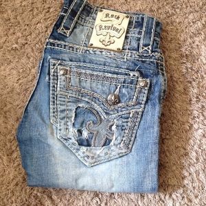 Mens rock revival jeans