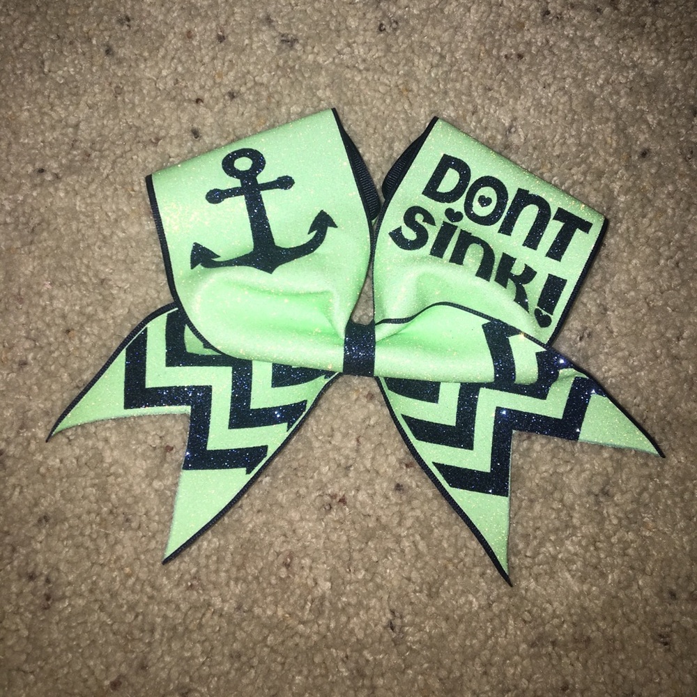 "Don't Sink" cheer bow