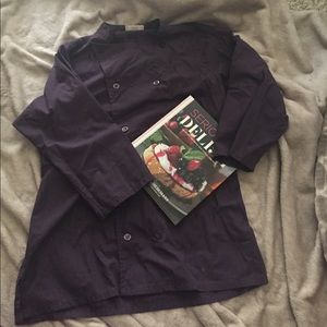 Eggplant colored chef coat, size M