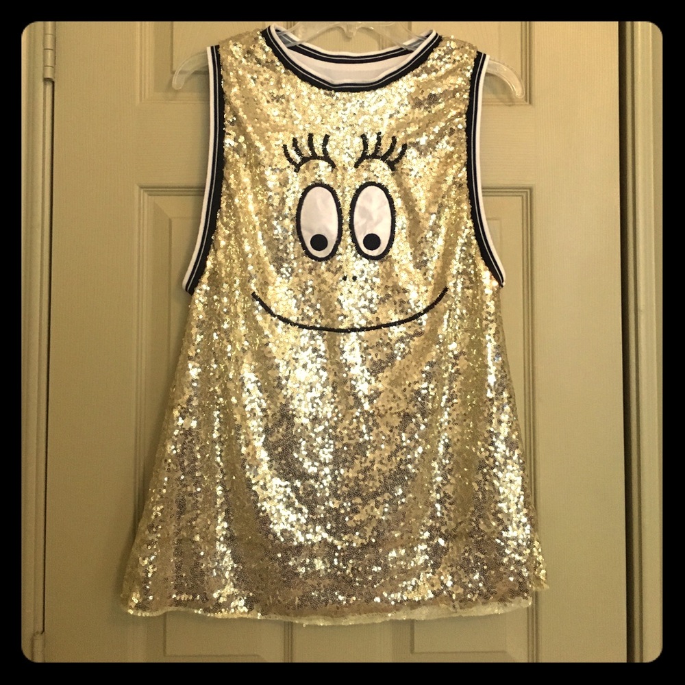Sequin Smiley Tank (Gold)