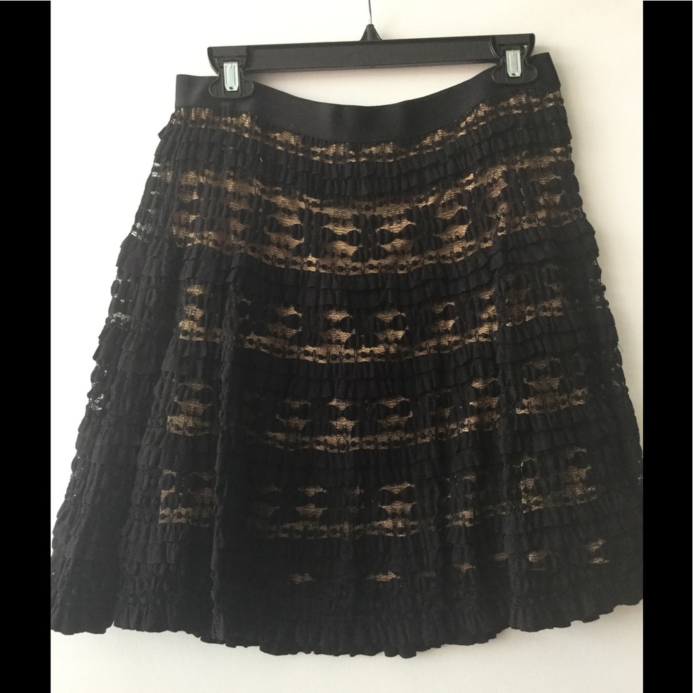 Black lace skirt