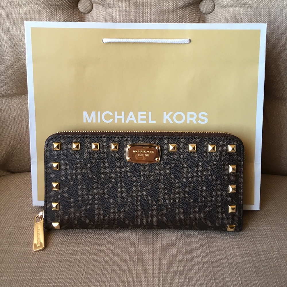 Brand NWT Michael Kors Studded Wallet. MSRP $228