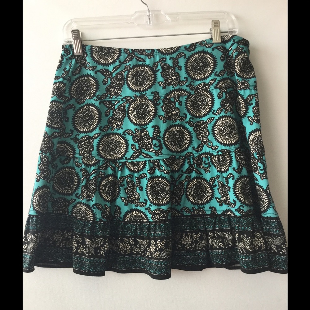 Teal and black skirt