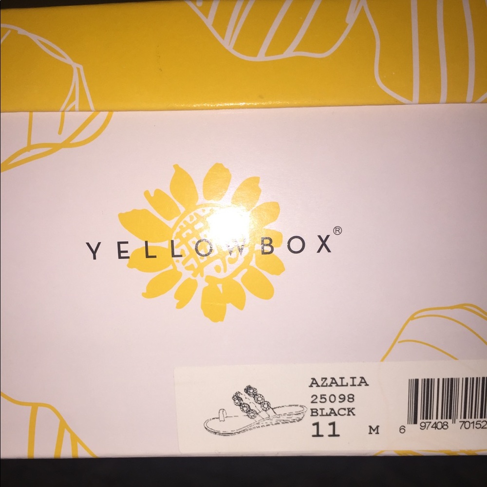 Yellow black sandals