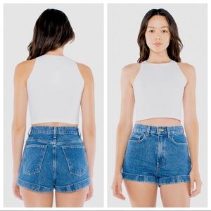 Cotton Spandex Sleeveless Crop Top