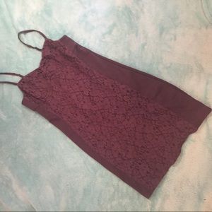 Dark grey mid thigh spaghetti strap lace dress