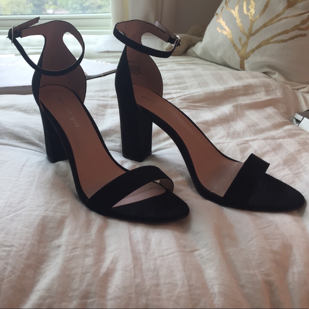 Black Madden Girl Block Heel