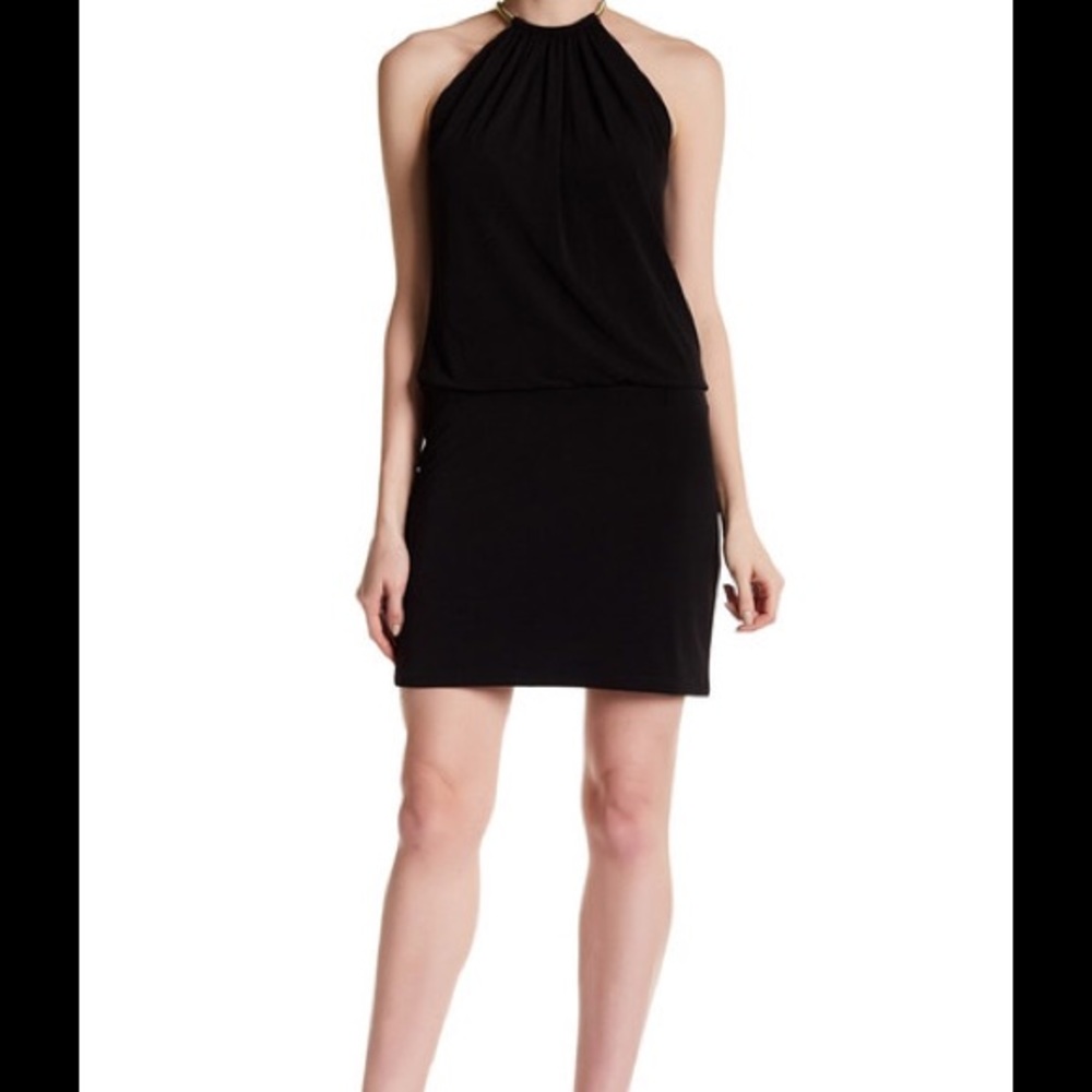 Jessica Simpson Halter Dress Gold Hardware