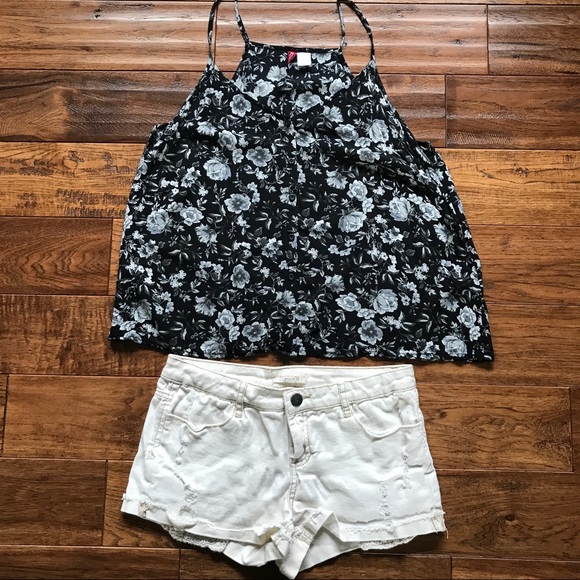 🌸🌸H&M Floral Button Down Racerback Tank Top - Picture 2 of 4