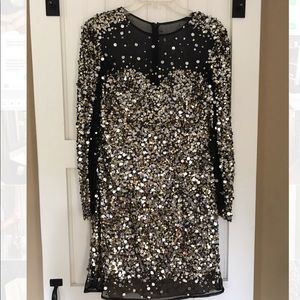 Sherri Hill Long Sleeve Cocktail Dress