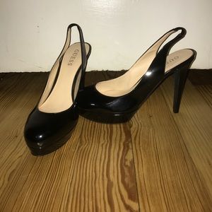 Black patent heels