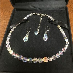 Crystal Necklace and Earrings