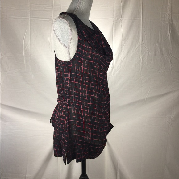 DKNY, Pink and Black, Sheer Top, SZ S - Picture 2 of 8