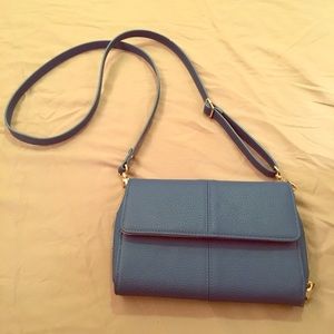 Blue over the shoulder purse