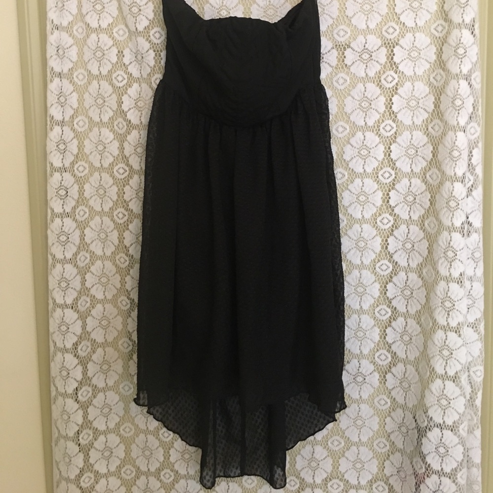 Strapless Hi-Lo dress (black)