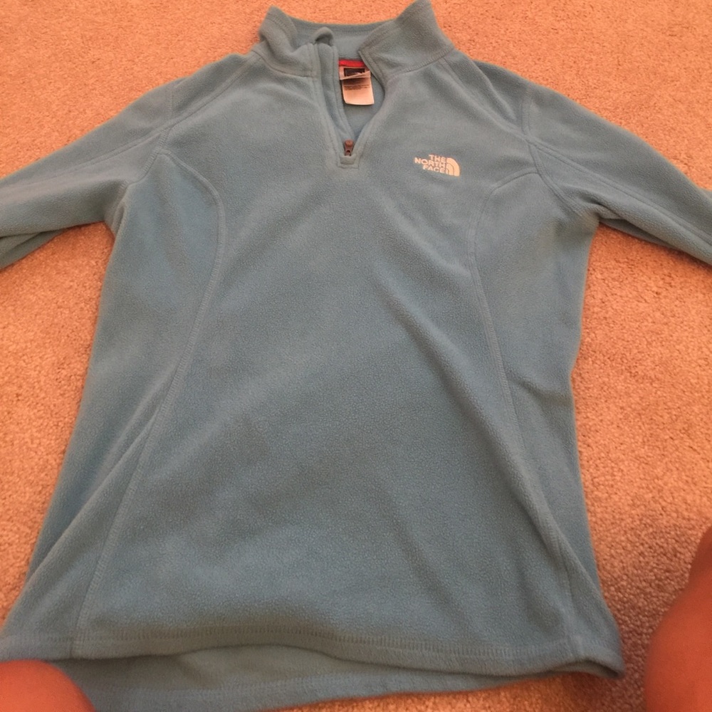 Blue women's north face fleece pullover