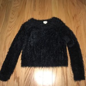 Fluffy black sweater