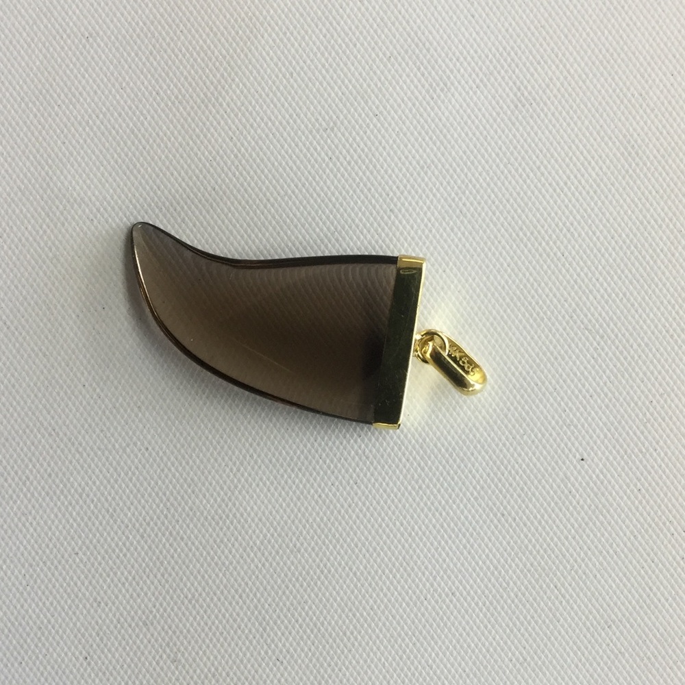 Smokey Quartz Tiger Talon Pendant 14k gold.