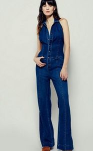 New Free People Neco denim Jumpsuit sz 2