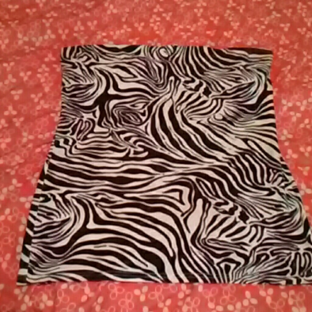 Zebra print tube top