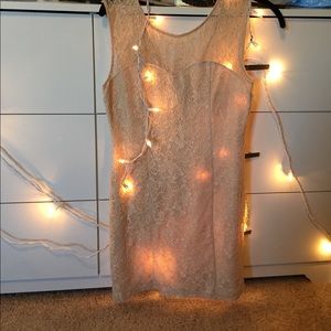 Fitted Nude Lace Dress
