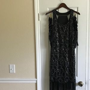 Flapper Dress with gloves