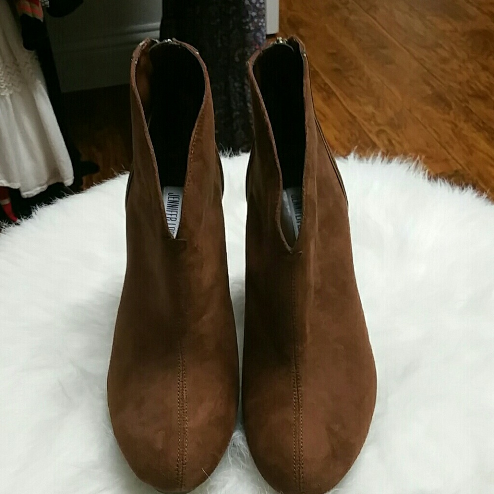 Jennifer Lopez Suede wedged bootie
