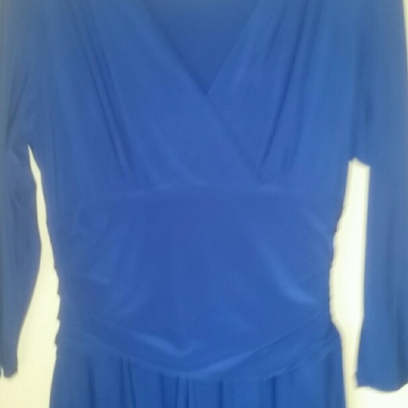 Blue 3/4 Sleeve Dress - Picture 3 of 3