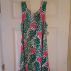 Sleeveless calypso polyknit dress