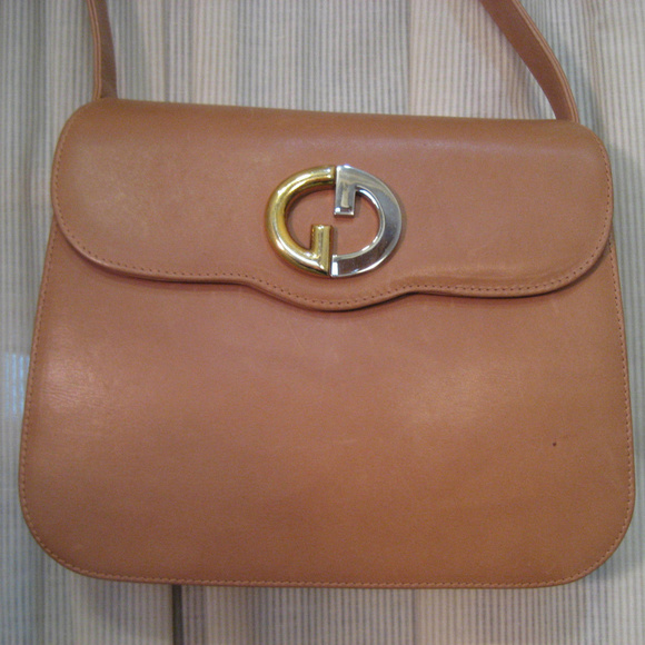 GUCCI Vintage Shoulder Bag Purse GG Logo Leather - Picture 2 of 8