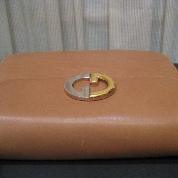 GUCCI Vintage Shoulder Bag Purse GG Logo Leather - Picture 7 of 8