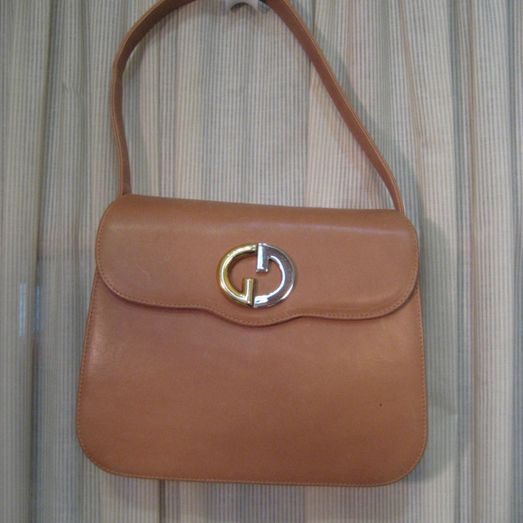 GUCCI Vintage Shoulder Bag Purse GG Logo Leather - Picture 8 of 8